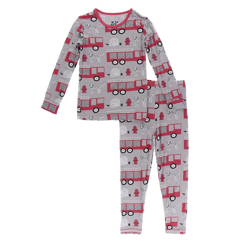 Kickee Pants} Long Sleeve Pajama Set :: Pond Rainbow – Ellington & French