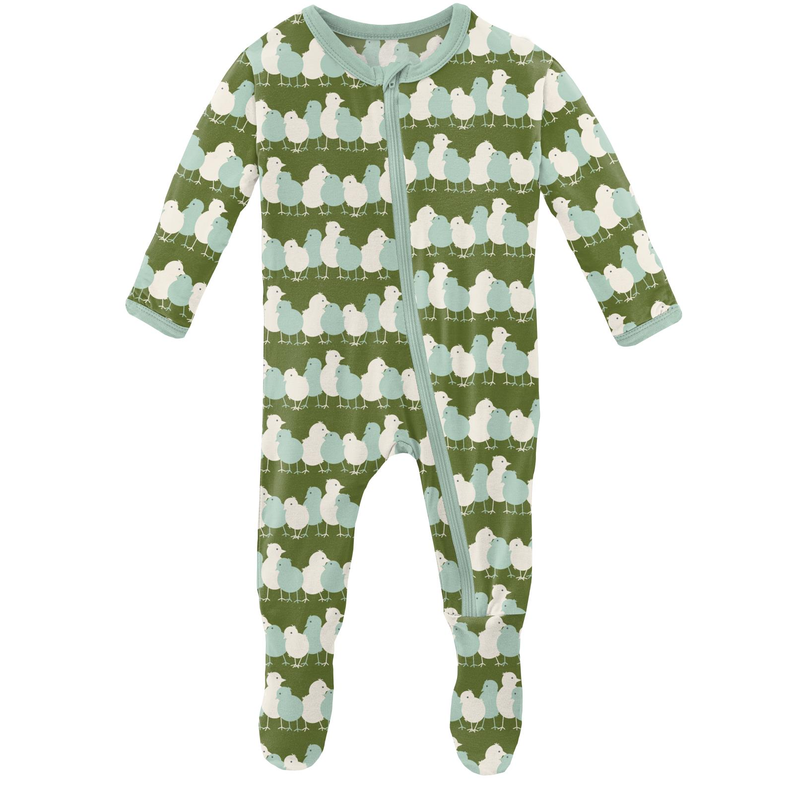 Kickee Pants} Footie Pajamas with Zipper :: Meteorology Stripe – Ellington  & French